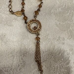 2028 Chic Gold-Tone Pendant Necklace with Tassel